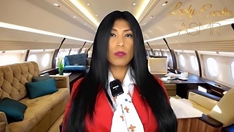 Sensual Asmr Flight Attendant Indulges In Handjob And Titty Play