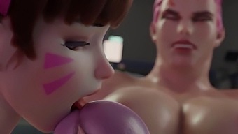 Zarya From Overwatch In Anal Sex With A Shemale