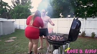 Voluptuous Rose Kush Enjoys Suckling On Erect Penises