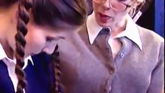 Old And Young Lesbians Indulge In Teacher-Student Encounter