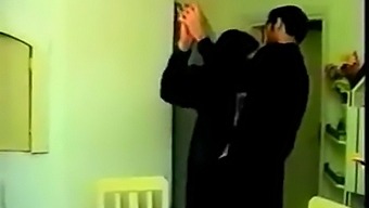 Turkish Couple'S Passionate Kiss And Sensual Breast Play
