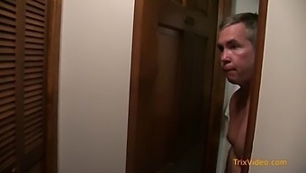 Uninhibited Milf Gives Him A Blowjob In The Bathroom Before Bedroom Action