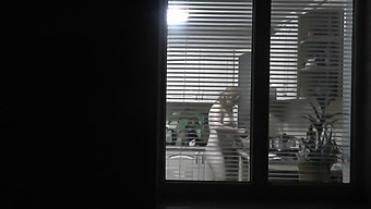 Neighborhood Watch: Voyeuristic Neighbor Observes Nude Neighbor Cooking Dinner