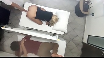 A Married Woman Receives An Unexpected Massage From A Masseuse, Leading To A Steamy Encounter With Her Husband Present
