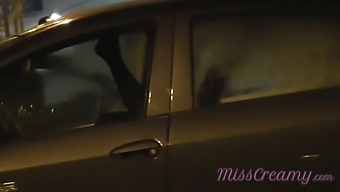 Misscreamy'S Wife Engages In Sexual Activity With A Stranger In A Public Parking Lot Watched By Voyeurs And From A Car
