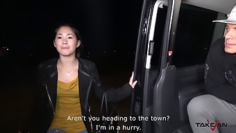 Amateur Asian Babe Gets Her Tight Pussy Stretched And Covered In Cum In A Pickup Truck