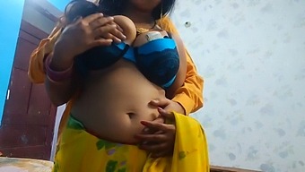 A Chubby Indian Maid With Ample Breasts Gets Intimate With A Man In Her Home