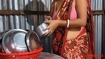 A Wife From India Indulges In Sexual Activity In The Kitchen Of A Rural Home