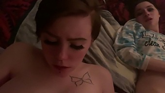 My Tattooed Girlfriend Explores A Penis For The First Time! Witness Our Threesome Escapade!
