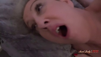 Mature Stepmom Mrs. Maggie Gets Caught In The Act Of Masturbating By Her Horny Stepson In High Definition