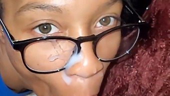 African American Woman Gets Covered In Cum On Her Face