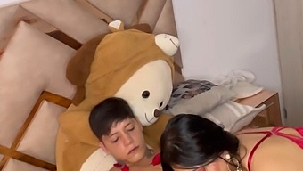 Young Brunette Surprises With Wild Valentine'S Day Sex