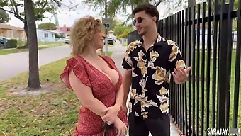 Sara Jay, The Voluptuous Mature Beauty, Gets Penetrated By A Well-Endowed Young Man!