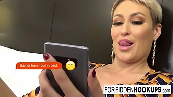 Stepmom With Large Breasts Gives A Handjob And Oral Pleasure