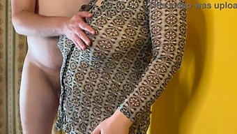 A Busty Married Woman With A Shaved Vagina Allows Me To Ejaculate Inside Her For Potential Fertilization, Filmed From The Side