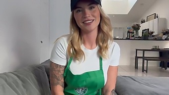 Barista Cheats On Her Boyfriend With A Rough And Hot Encounter
