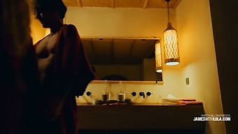A Romantic Couple’s Intimate And Passionate Sex In Their Hotel Room.