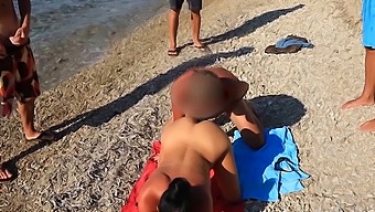 Anal Sex And Cumshots On The Beach In A Gangbang